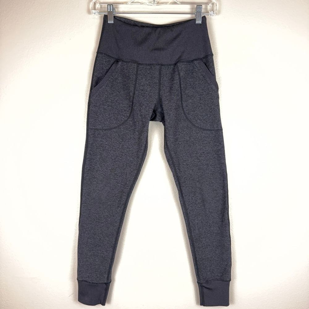 Zella Restore Jogger Pants Womens Small Gray Athleisure Knit Lounge Pockets